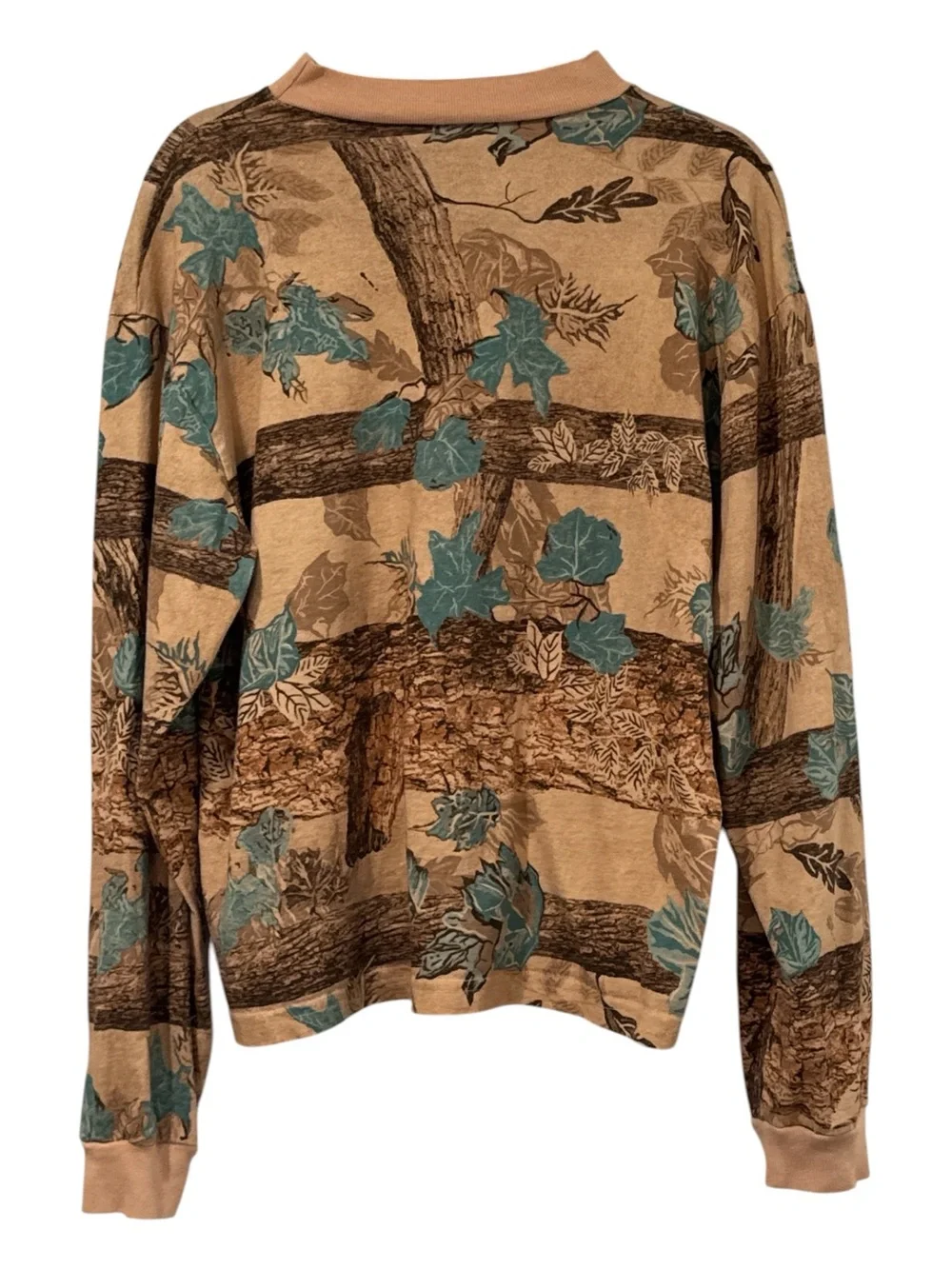 Post Malone Posty Co F-1 Trillion Tan Multi Camo Long Sleeve Tee Size M